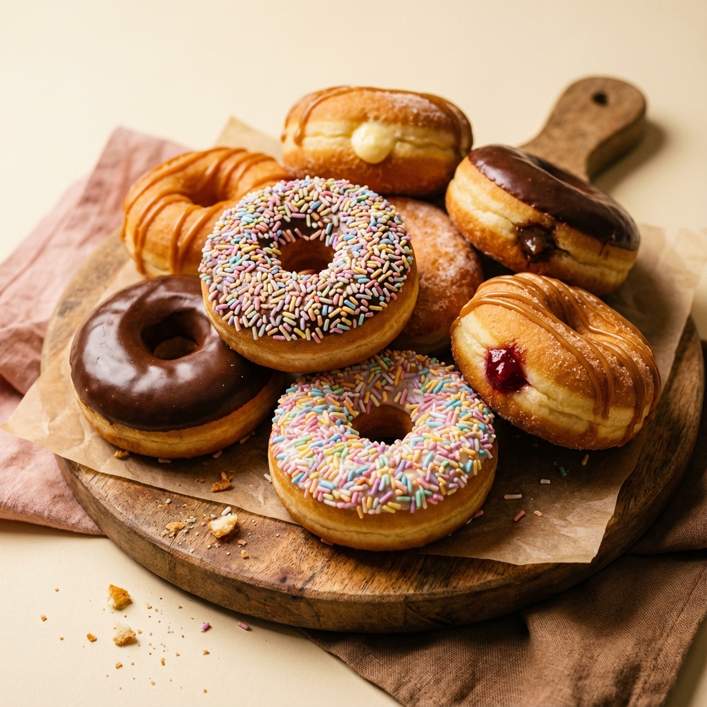 Donuts americanos artesanais da Donutopia em Promissão